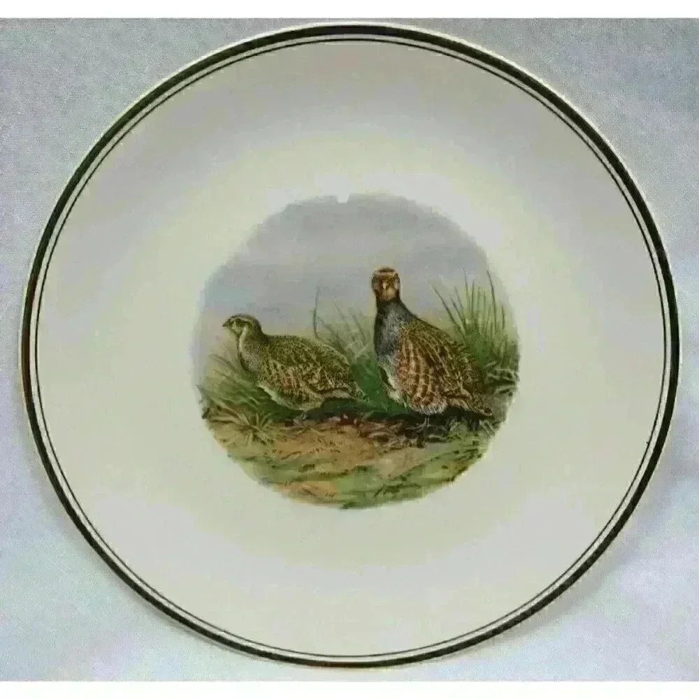 Bird Plates 10" Liverpool Road Pottery England Gold Gilt Rims Lot of 5 Vintage - Picture 9 of 12